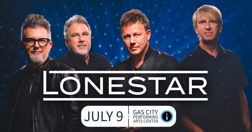 Lonestar live country music concert on July 9 at the Gas City Performing Arts Center