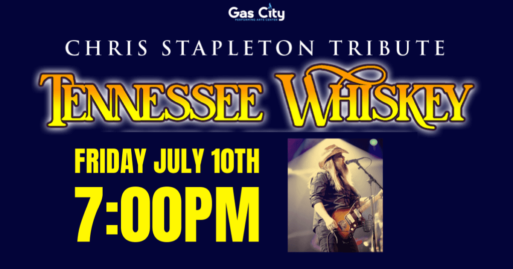 Chris Stapleton Tribute band Tennessee Whiskey on Friday July 10th.